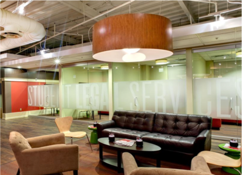 Inside the Student Legal Services building on the Columbus campus